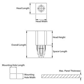 P160230_Screw_Grommets-Natural_Square_Hole - Line Drawing