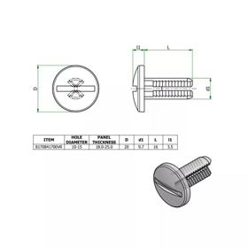 Ratchet Rivets - Nylon - Line Drawing