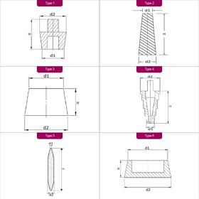 Silicone tapered plugs withstand up to 600F