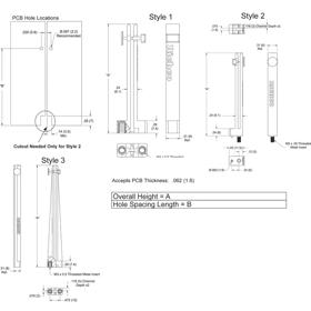 P160030_Vertical_Card_Guides-Threaded_Metal_Pin - Line Drawing