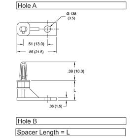 P160250_Screw_and_Lock_Support-Screw_Down - Line Drawing