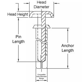 Snap Rivets - Line Drawing