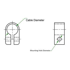 Cable Cleats - Line Drawing