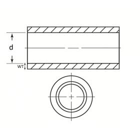 Masking Straight Tubing - Line Drawing