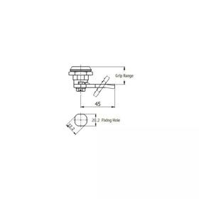 QUARTER_TURN_LOCK_SR5002 - Line Drawing