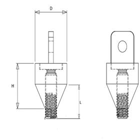 Masked Eye Bolts - Line Drawing