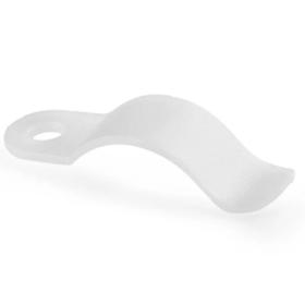 Plastic Frosted Strap Clip with 1-Hole White Steel Spring Clip