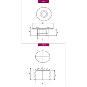 Socket Screw Cover Caps - Line Drawing