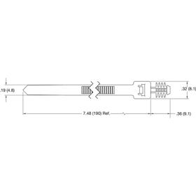 P110413_Mounting_Cable_Ties-Push_In_Fir_Tree_Mount - Line Drawing