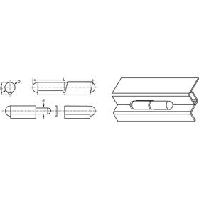 Weld On Hinges - Bullet