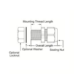 P110230_Cable-Glands-Straight - Line Drawing