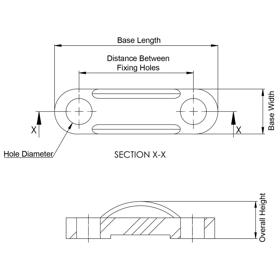 Strain Relief Cable Clamp Line Drawing