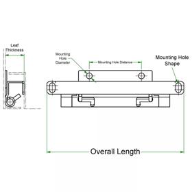 Screw On Concealed Hinges - Line Drawing