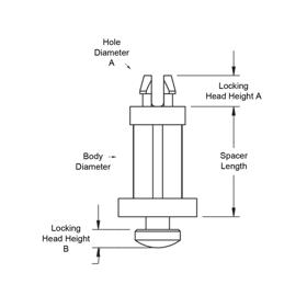 P160287_Standard_Snap_Lock_Supports-For_Key_Hole_Two_Prong - Line Drawing