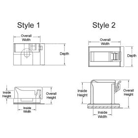 Hinged Locking Wire Saddles - Line Drawing