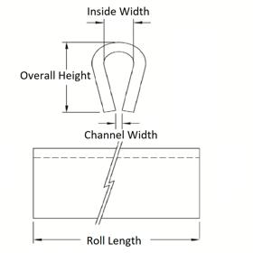 P110566 Grommet Strips - Channels MDS Filled Nylon - Line Drawing