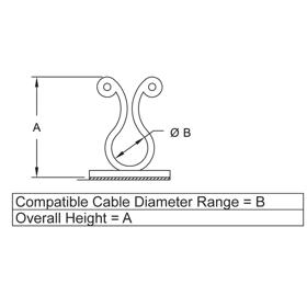 P110094_Twist_Ties-Adhesive_Mount_Hole_Ends - Line Drawing