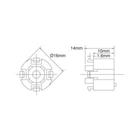 P110511_Fibre_Reel_Accessories-Standoff - Line Drawing