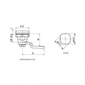 QUARTER_TURN_LOCK_SRB-001 - Line Drawing