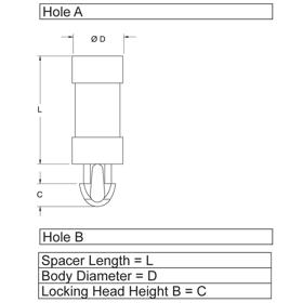 P160271_Standard_Snap_Lock_Supports-Flat_Rest_Mount_Locking_Teardrop - Line Drawing