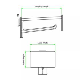 Merchandising Hooks - Round - Line Drawing