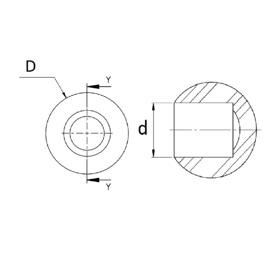 Round Ball Caps - Line Drawing