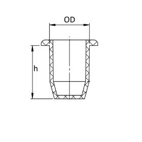 Flange Protector Retainer Plugs - Line Drawing