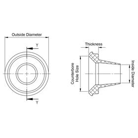 Finishing Washers - Line Drawing