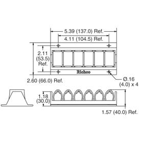 P110830_Cable_Clamps-Screw_Mount_Cable_Grips - Line Drawing