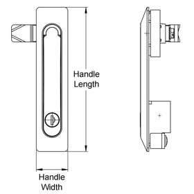 Swing Handle Latches - Line Drawing