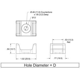 P110255_Cable_Tie_Mounts-Hook_Loop_Ties_Screw_Mount - Line Drawing