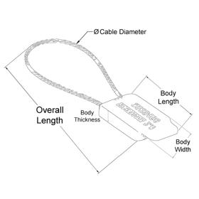Cable Seals - Plastic Body - Line Drawing