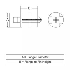Finned Hole Plugs - Line Drawing