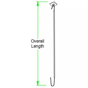 Free Hanging Hooks - Spring - Line Drawing