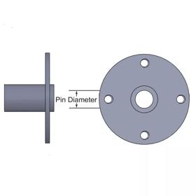 Pin Receptacle - Round - Line Drawing