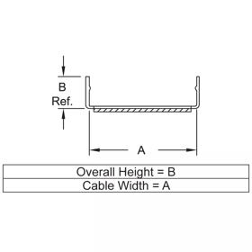 Flat Cable Clamp-Adhesive Mount Aluminum - Line Drawing