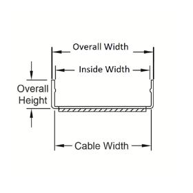 Flat Cable Clamp-Adhesive Mount Aluminum - Line Drawing