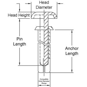 Snap Rivets - Line Drawing