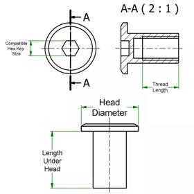 Joint Connector Nuts - Line Drawing