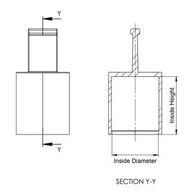 Pull Tab Caps - Push Fit, Pull Tab - Line Drawing