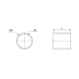 Hose Sleeve Ferrules - Line Drawing