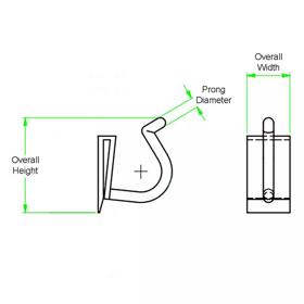 Carton Hooks - Line Drawing