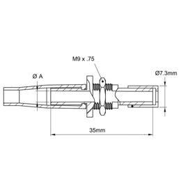 P110025_Strain_Relief_Bushings_Fibre_Strain_Relief_Gland - Line Drawing