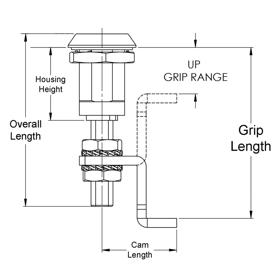 Compression Latches - Adjustable - Line Drawing