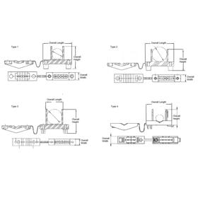 Cable Clamps - Hinged Locking - Line Drawing