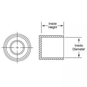 Standard Size Pipe Caps - Line Drawing