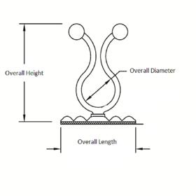 P110099_Twist_Ties-Adhesive_Mount_Ball_Ends_Flexible_Base - Line Drawing
