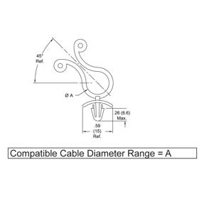 P110101_Twist_Ties-Snap_Mount_45deg - Line Drawing