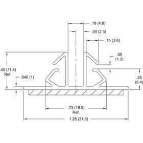 P160025_Horizontal_Card_Guides-Adhesive_No_Mount_Slide_In_Dual_Sided - Line Drawing