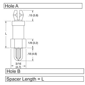 P160244_Screw_and_Lock_Support-Non-Locking_Two_Prong_Self-Threading_Male - Line Drawing